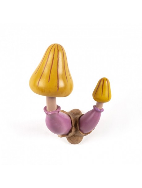 Mushroom hanger-/2 mushroom coat hooks H 20 cm