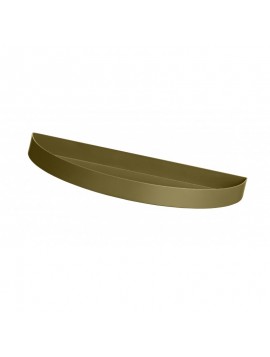 Stainless steel tray olive green - / half round - length 215cm