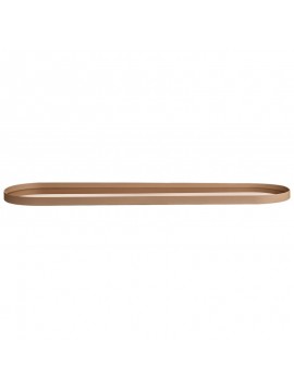 Long oval shaped rose gold tray - mirror/46 x 12cm