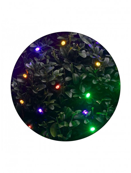 Solar powered 50 color LED string lights