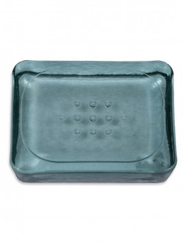 Recycled glass soap dish