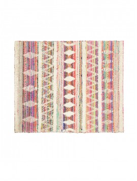 White wool and recycled thread carpet - 160 x 230cm