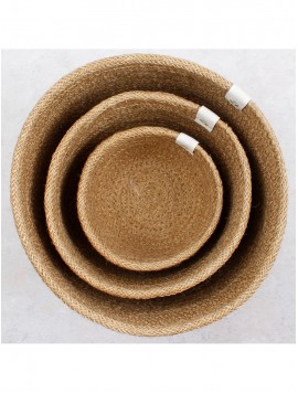 Jute Basket Set - Natural and Tall